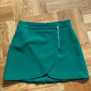 Alice and Olivia green mini skirt